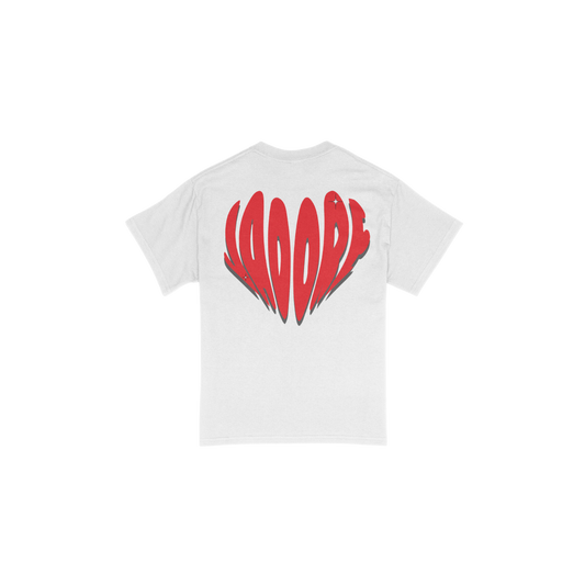 Jadore White Heart Tee